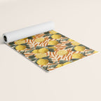 Bold Lemon Citrus Pattern Yoga Mat Gallery Image 2