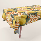 Bold Lemon Citrus Pattern Tablecloth Gallery Image 1