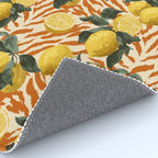 Bold Lemon Citrus Pattern Rug Gallery Image 4