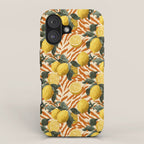 Bold Lemon Citrus Pattern iPhone Case Gallery Image 1