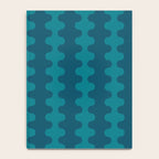 Contemporary Wavy Ogee A-Go-Go Vertical Stripes Pattern in Teal Notebook Gallery Image 4