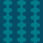 Contemporary Wavy Ogee A-Go-Go Vertical Stripes Pattern in Teal Coffee Mug Gallery Image 2