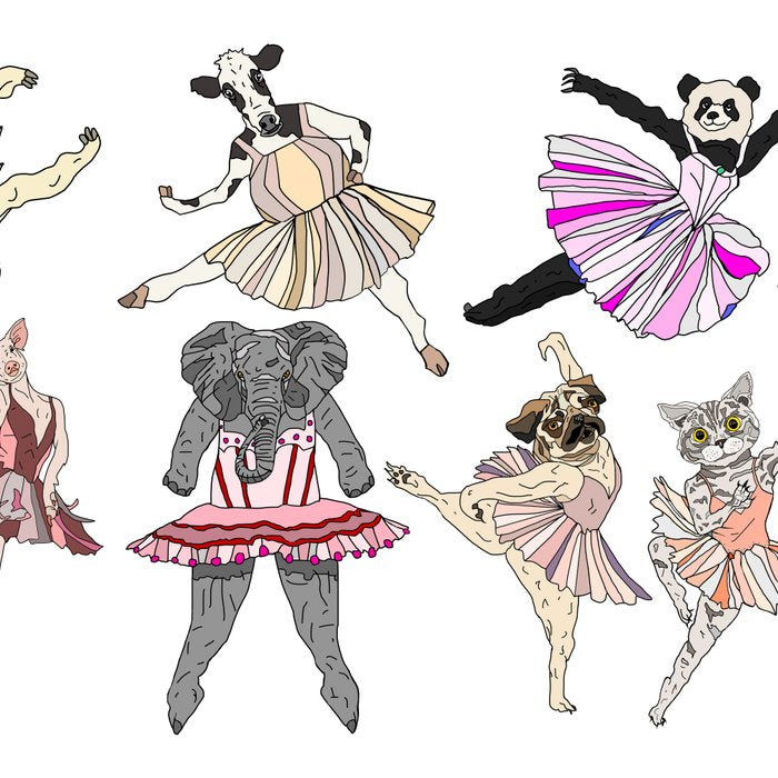 Animal Square Dance Hipster Ballerinas Coffee Mug Gallery Image 2