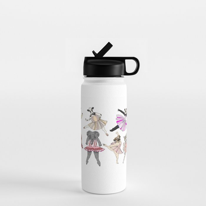 Animal Square Dance Hipster Ballerinas Water Bottle Gallery Image 1