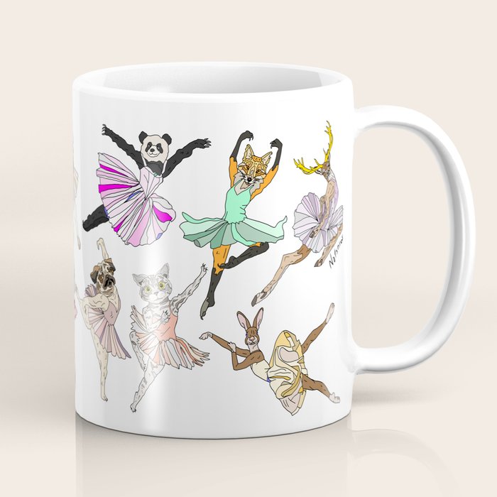 Animal Square Dance Hipster Ballerinas Coffee Mug Gallery Image 1