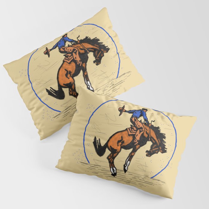 Full Moon Bronc & Cowboy Pillow Sham Gallery Image 3