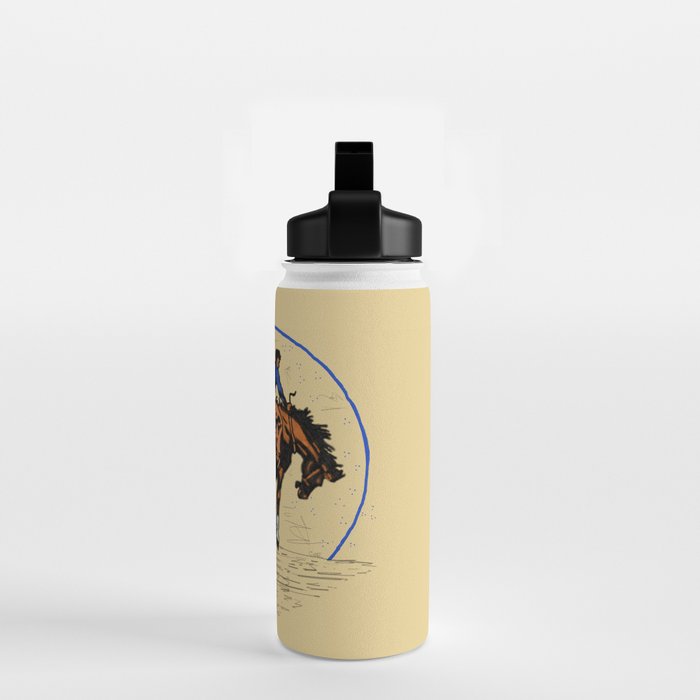 Full Moon Bronc & Cowboy Water Bottle Gallery Image 2