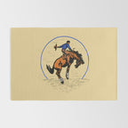 Full Moon Bronc & Cowboy Rug Gallery Image 2