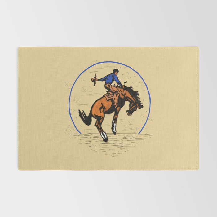 Full Moon Bronc & Cowboy Rug Gallery Image 2