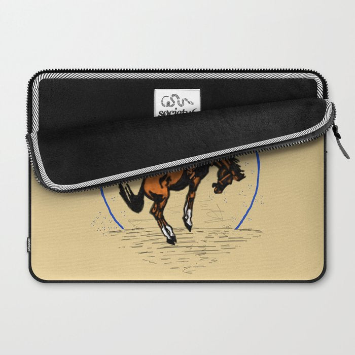 Full Moon Bronc & Cowboy Laptop Sleeve Gallery Image 2