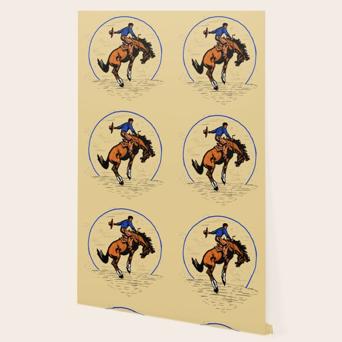 Full Moon Bronc & Cowboy Wallpaper Gallery Image 2