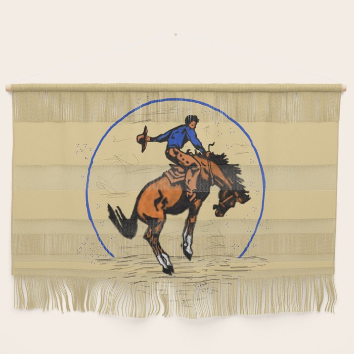 Full Moon Bronc & Cowboy Wall Hanging Gallery Image 1