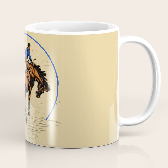 Full Moon Bronc & Cowboy Coffee Mug Gallery Image 1