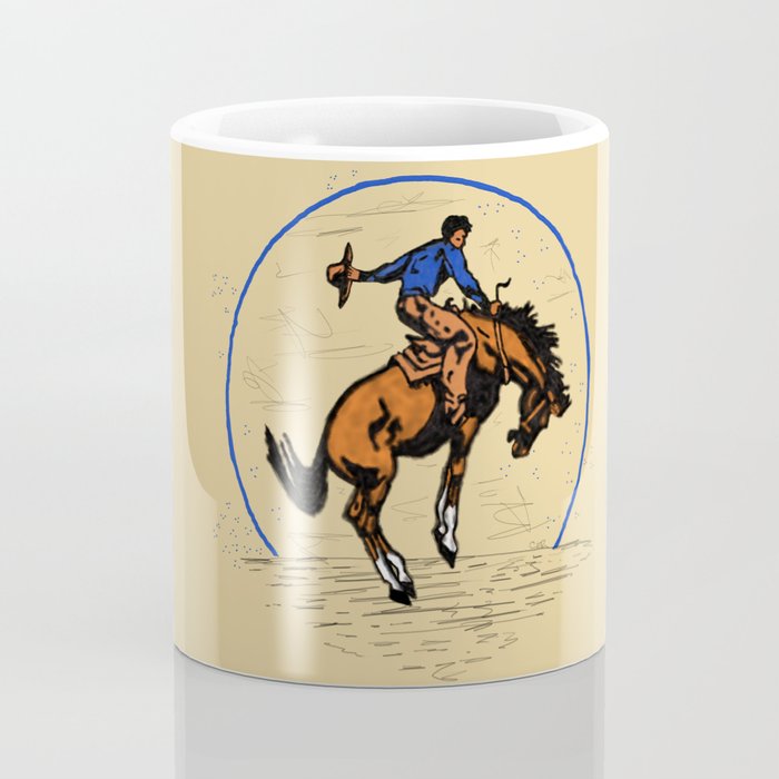 Full Moon Bronc & Cowboy Coffee Mug Gallery Image 4