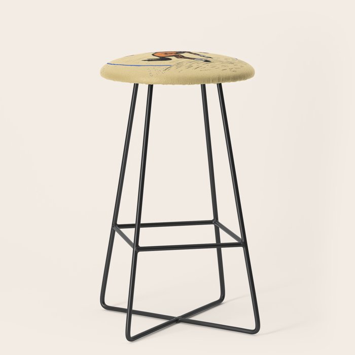 Full Moon Bronc & Cowboy Stool Gallery Image 1