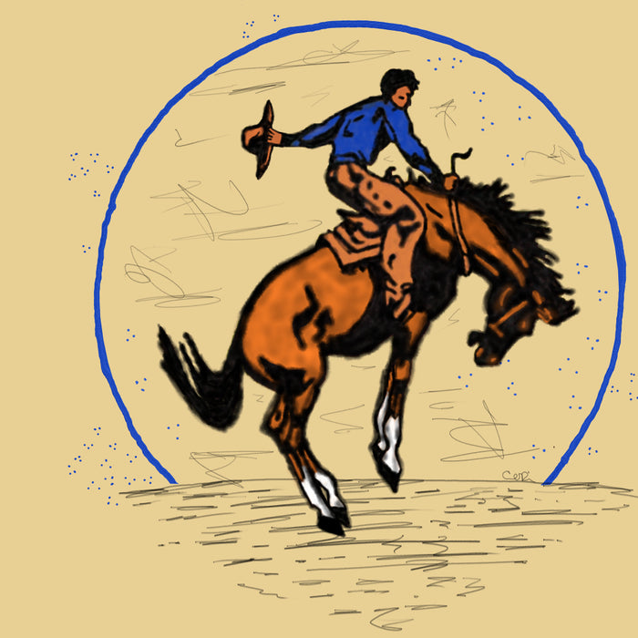 Full Moon Bronc & Cowboy Coffee Mug Gallery Image 2