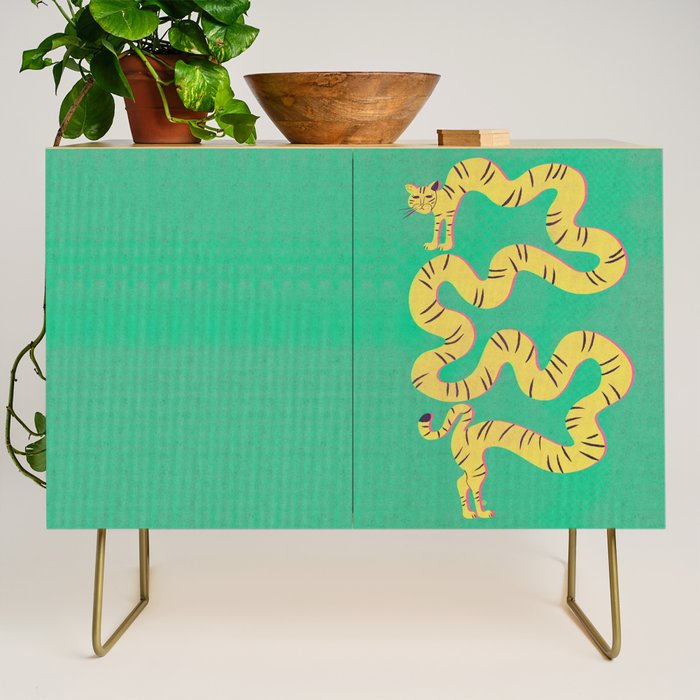 Playful Twisting Tiger Credenza Gallery Image 1