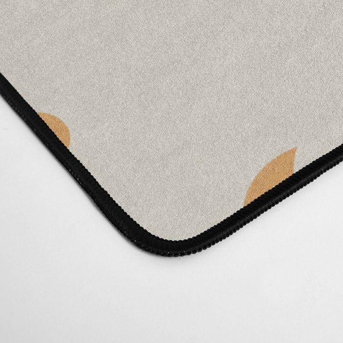 Moon Stars Pattern - Gold Desk Mat Gallery Image 4