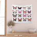 Pink Butterflies Wall Tapestry Gallery Image 2