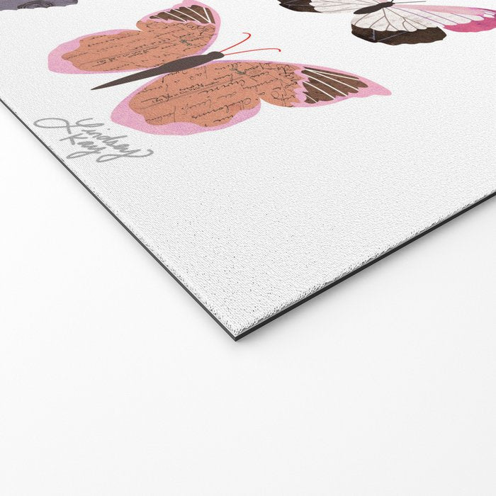 Pink Butterflies Welcome Mat Gallery Image 2