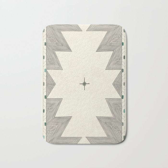 Southwestern Trippy Tile Bath Mat Gallery Image 1