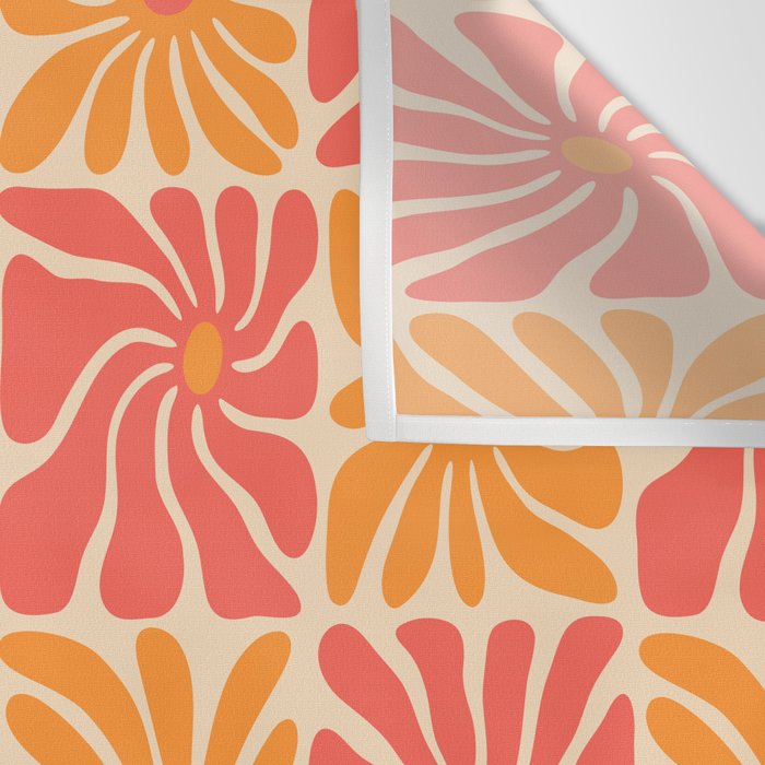 Vintage hippie flower art pattern Wall Tapestry Gallery Image 3