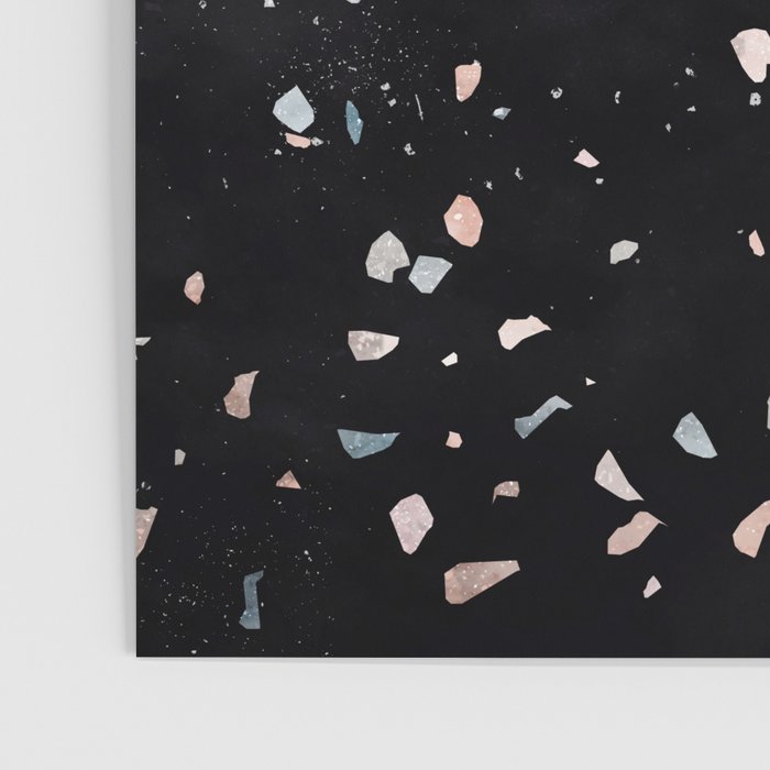 Terrazzo Memphis black galaxy Poster Gallery Image 3
