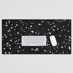 Terrazzo Memphis black galaxy Desk Mat Gallery Image 1