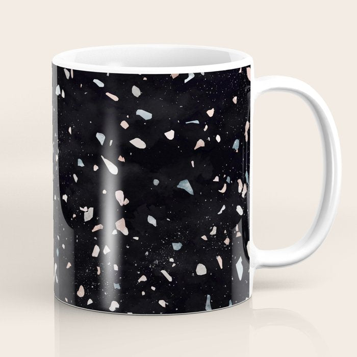 Terrazzo Memphis black galaxy Coffee Mug Gallery Image 1