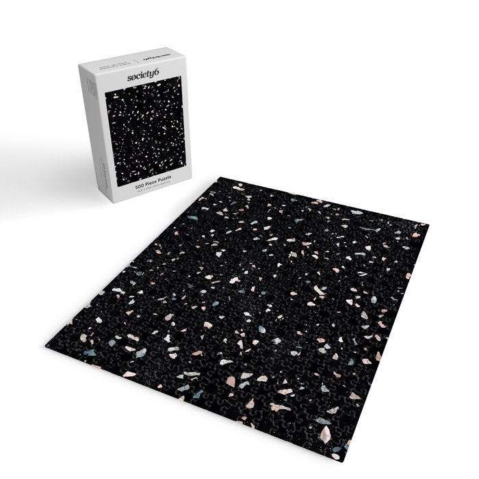 Terrazzo Memphis black galaxy Jigsaw Puzzle Gallery Image 2