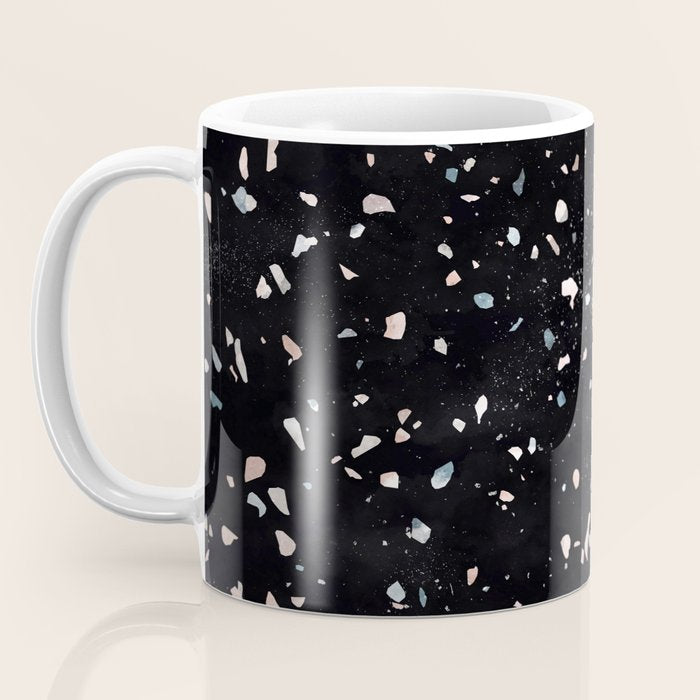 Terrazzo Memphis black galaxy Coffee Mug Gallery Image 3