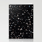 Terrazzo Memphis black galaxy Stationery Card Gallery Image 2