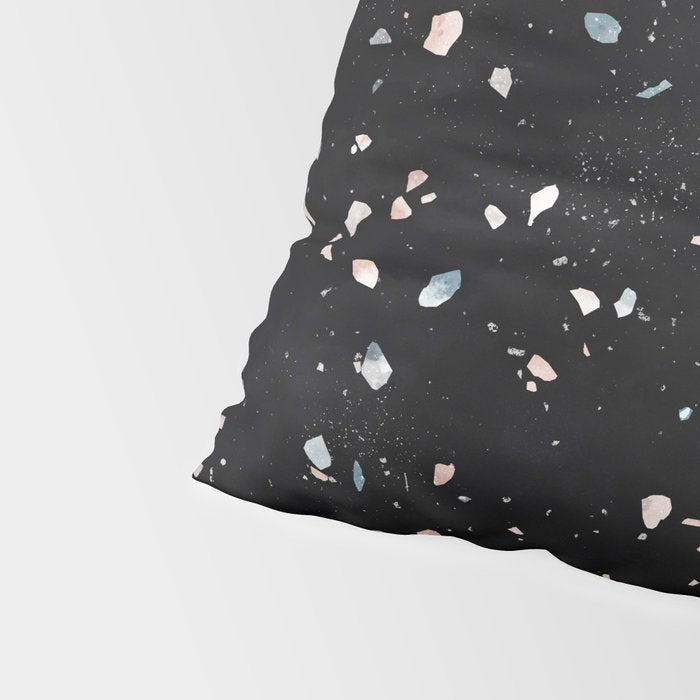 Terrazzo Memphis black galaxy Pillow Sham Gallery Image 4