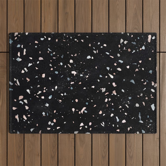 Terrazzo Memphis black galaxy Outdoor Rug Gallery Image 1