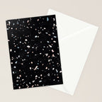 Terrazzo Memphis black galaxy Stationery Card Gallery Image 2
