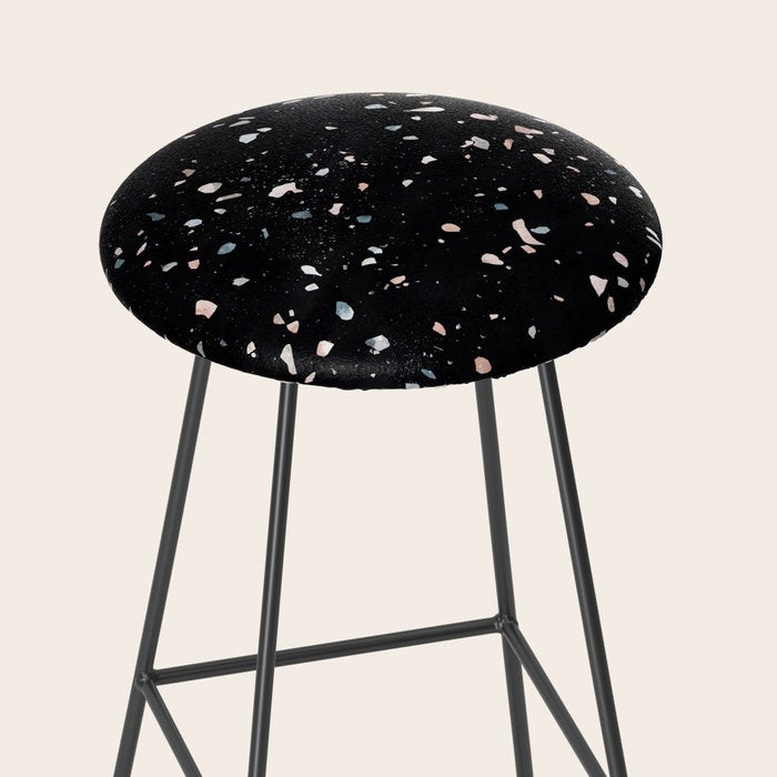 Terrazzo Memphis black galaxy Stool Gallery Image 2