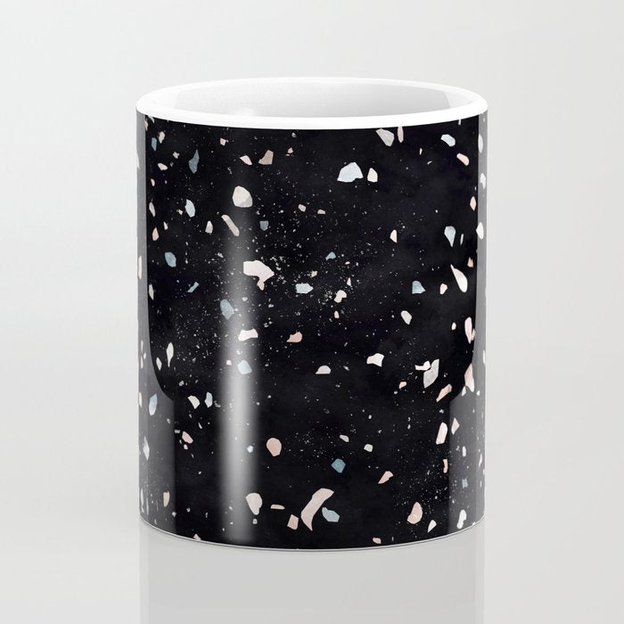 Terrazzo Memphis black galaxy Coffee Mug Gallery Image 4