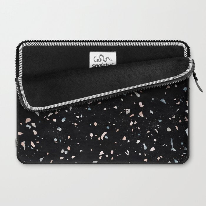Terrazzo Memphis black galaxy Laptop Sleeve Gallery Image 2