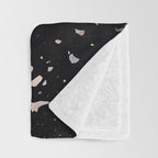 Terrazzo Memphis black galaxy Throw Blanket Gallery Image 3