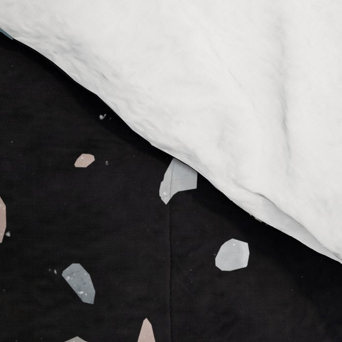 Terrazzo Memphis black galaxy Comforter Gallery Image 4