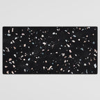 Terrazzo Memphis black galaxy Desk Mat Gallery Image 3