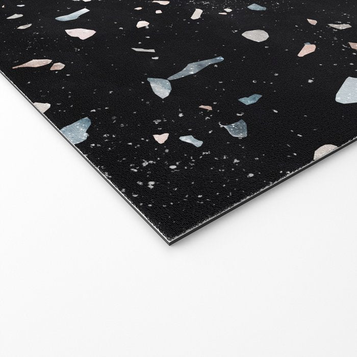 Terrazzo Memphis black galaxy Welcome Mat Gallery Image 2