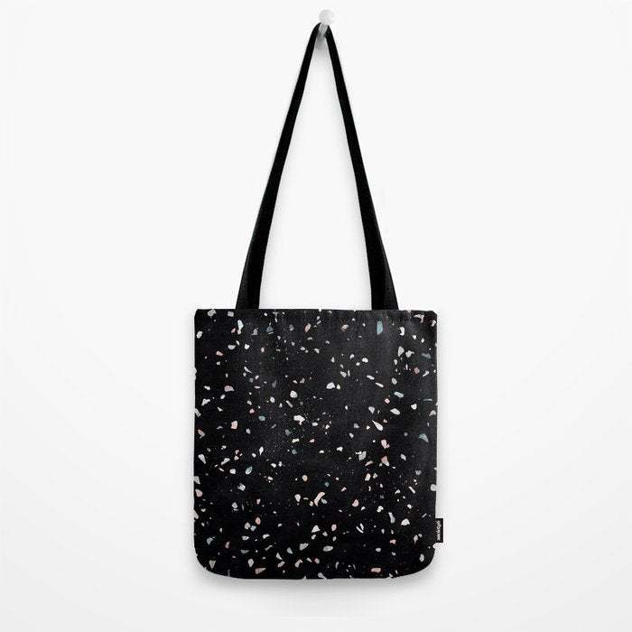 Terrazzo Memphis black galaxy Tote Bag Gallery Image 2