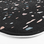 Terrazzo Memphis black galaxy Bath Mat Gallery Image 3