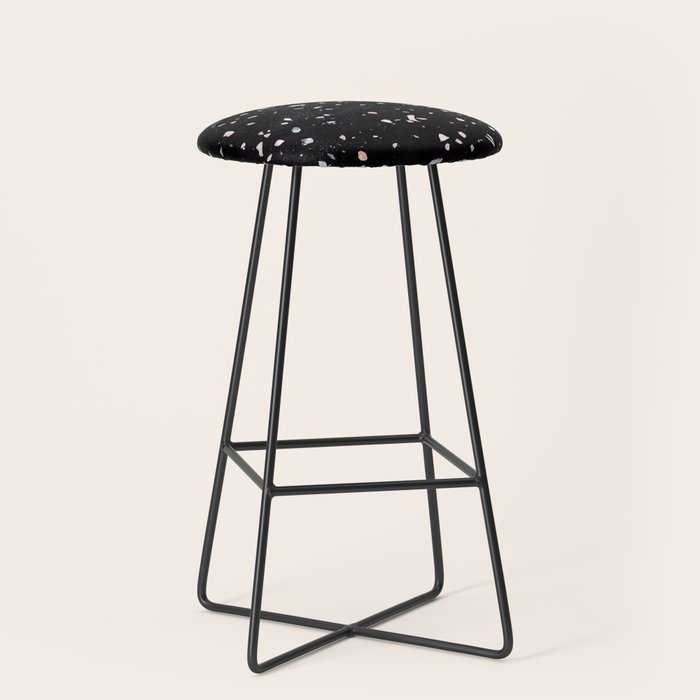 Terrazzo Memphis black galaxy Stool Gallery Image 1