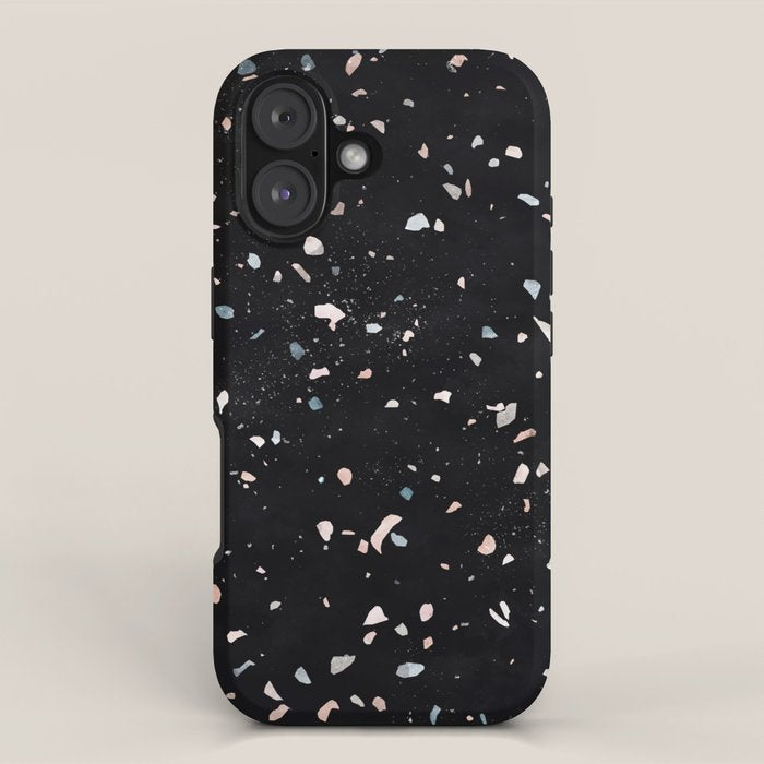 Terrazzo Memphis black galaxy iPhone Case Gallery Image 1