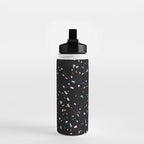Terrazzo Memphis black galaxy Water Bottle Gallery Image 2