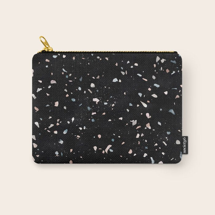 Terrazzo Memphis black galaxy Carry All Pouch Gallery Image 1