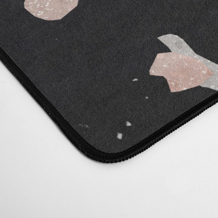 Terrazzo Memphis black galaxy Desk Mat Gallery Image 4