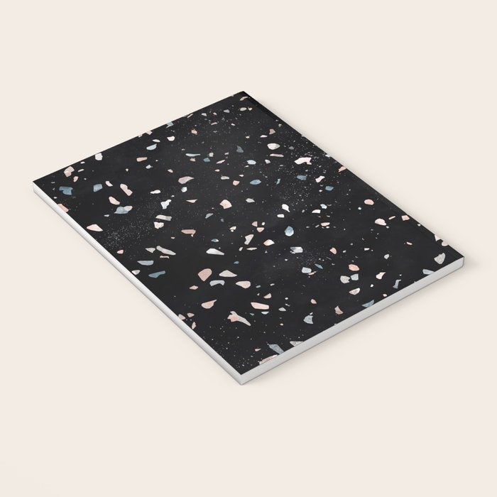 Terrazzo Memphis black galaxy Notebook Gallery Image 3